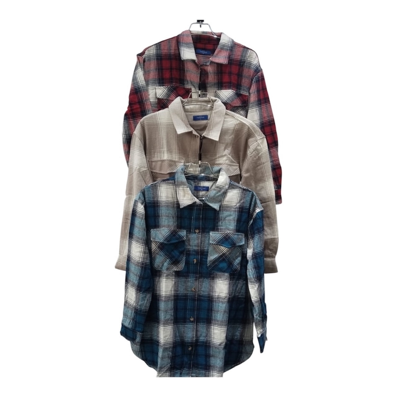Women's Beige & Cream Plaid Flannel Shirt – Weekend Collection