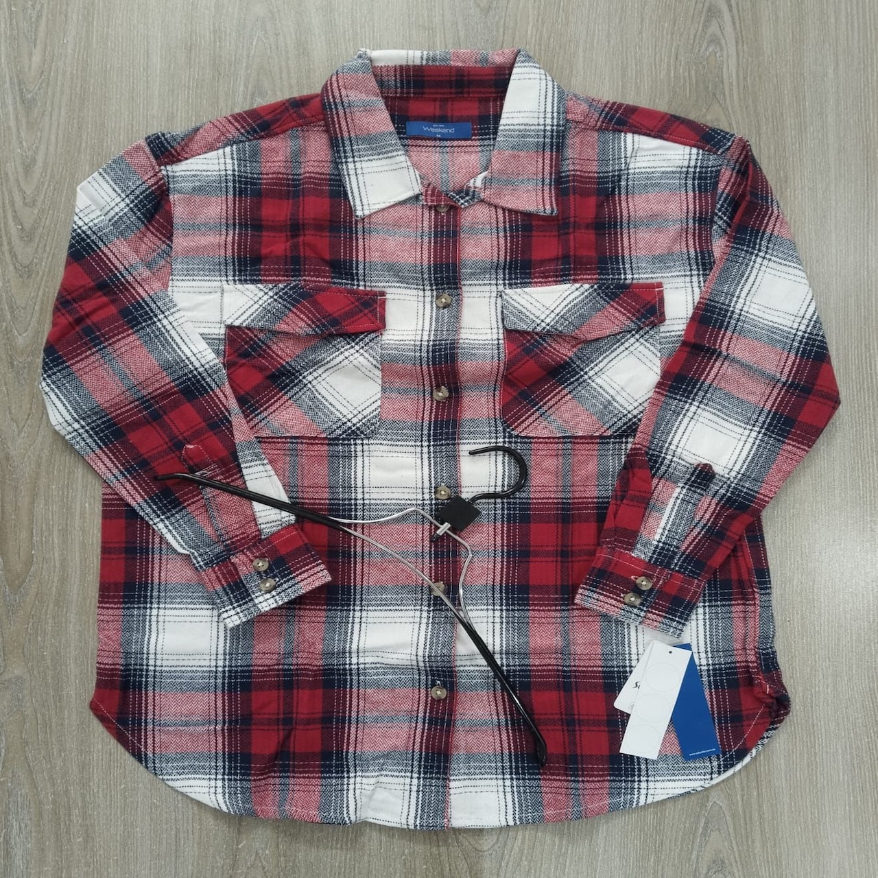 Women's Red Plaid Flannel Shirt – Weekend Collection