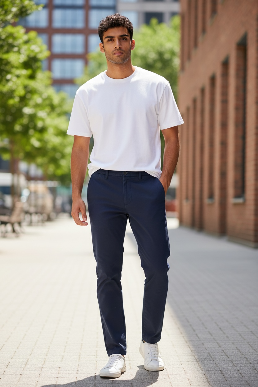 American Eagle Men's Classic Straight Chino Pants – Navy Blue