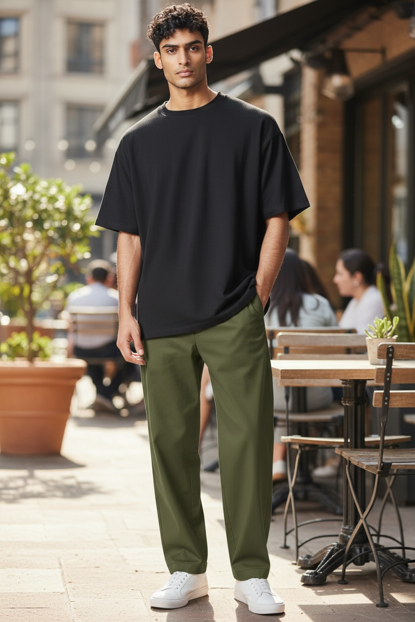 American Eagle Men's Classic Straight Chino Pants – Olive Green