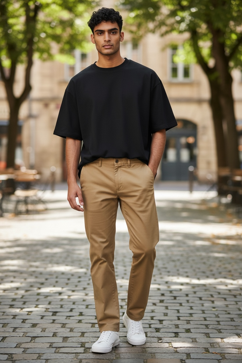 American Eagle Men's Classic Straight Chino Pants – Dark Khaki