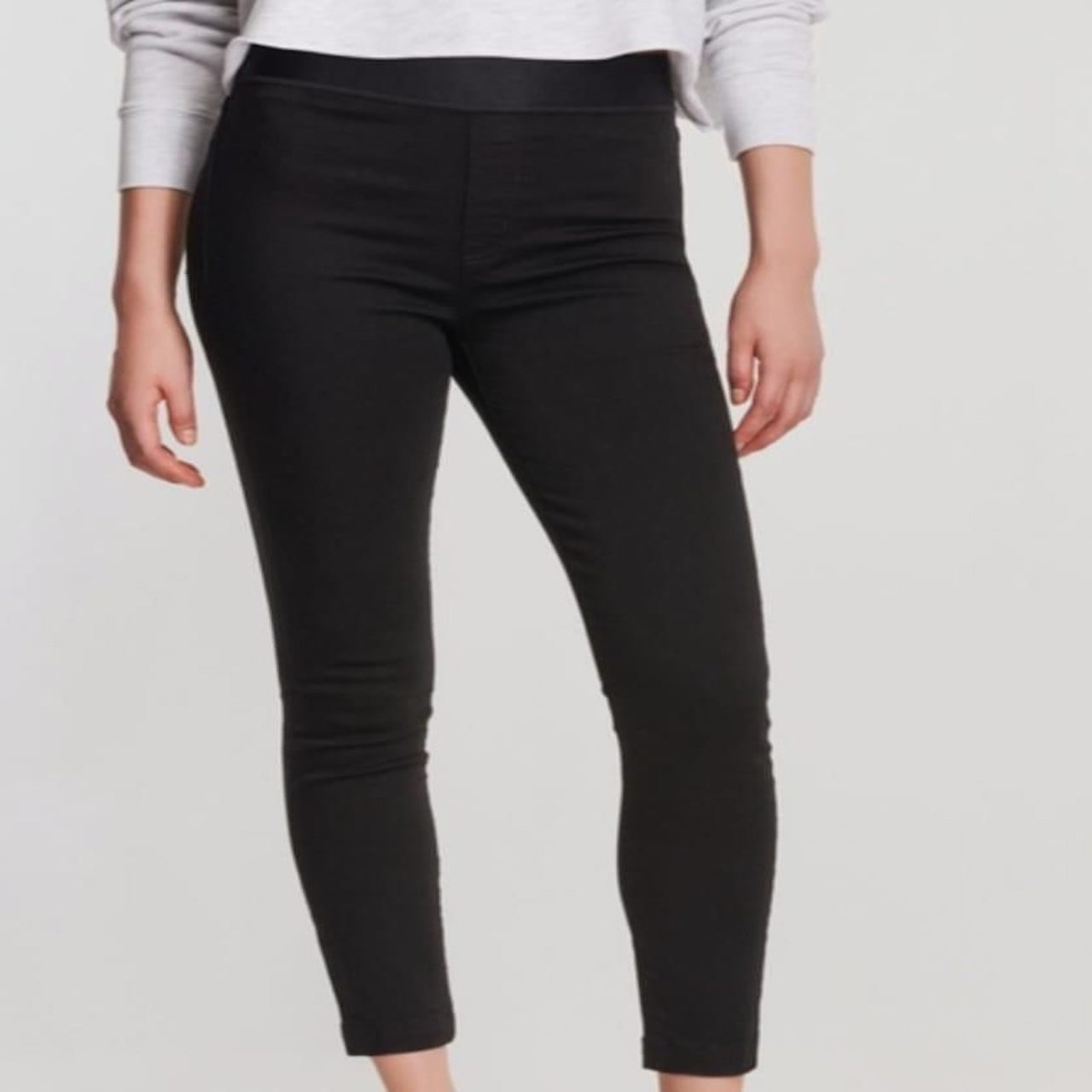 Women's High Rise Full Length Black Jeggings – Slim Fit Pull-On
