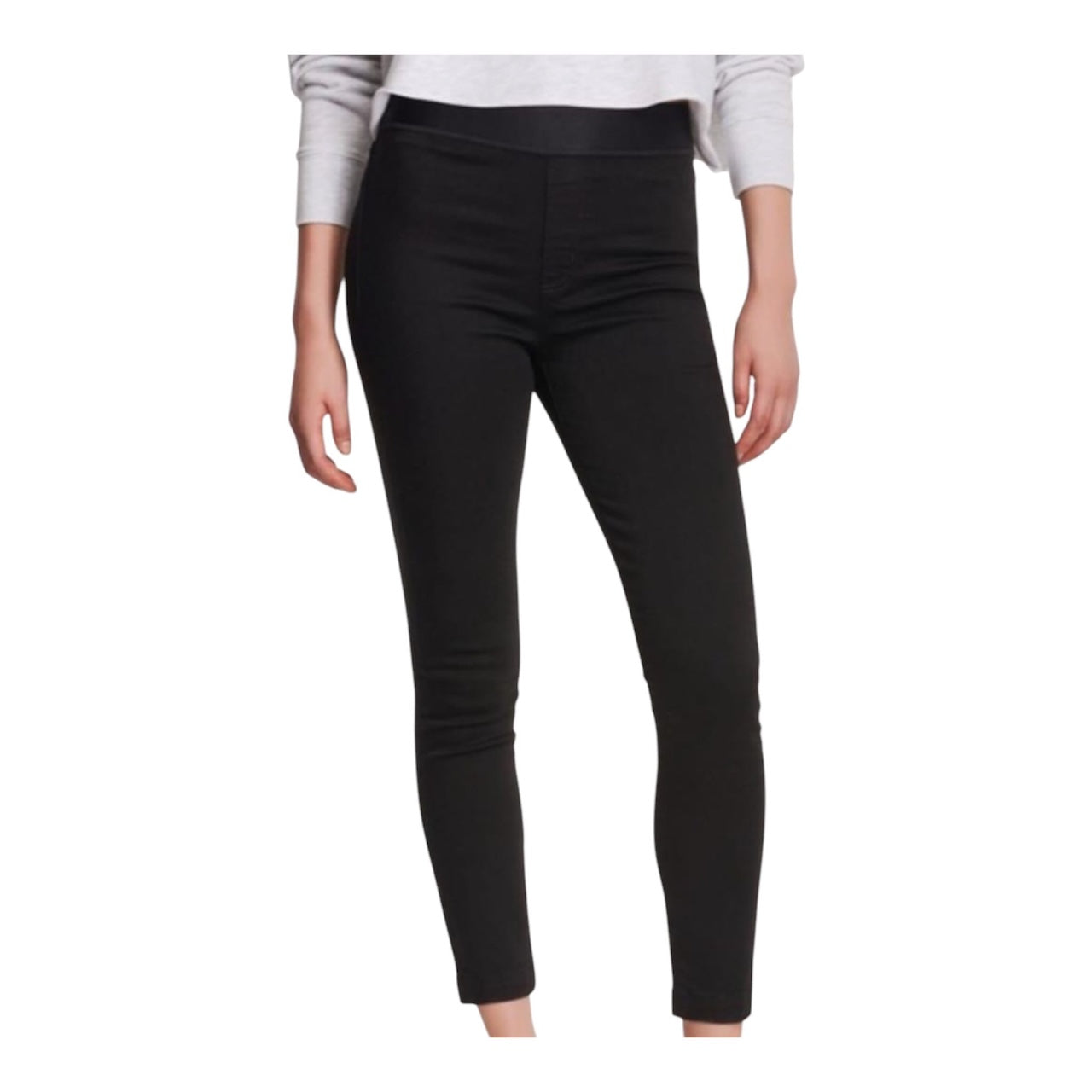 Women's High Rise Full Length Black Jeggings – Slim Fit Pull-On