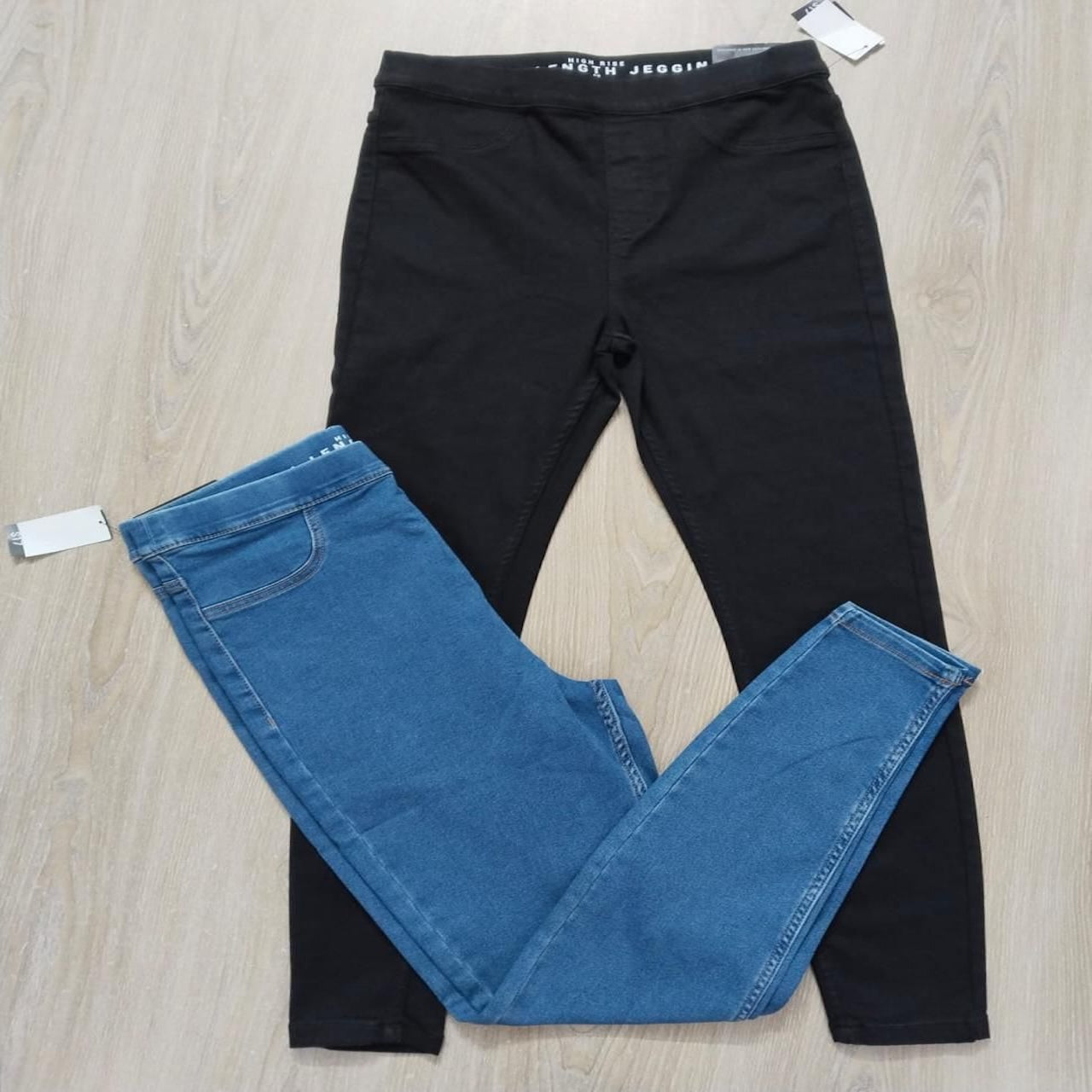 Women's High Rise Full Length Black Jeggings – Slim Fit Pull-On